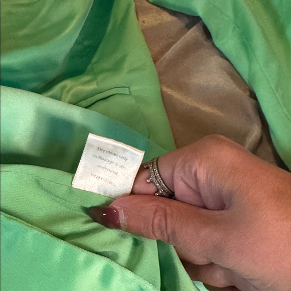 Ronny Kobo Alex Blazer Jacket NWT Size Medium Green Satin Oversized $429 - Picture 8 of 9